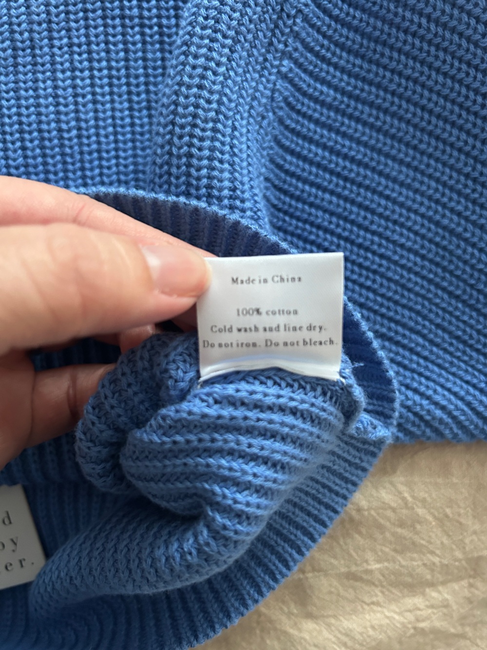 NWT Raised by Water 2-Piece Knit Set Blue Cropped Sweater Striped Pants Sz 4 - Picture 3 of 5